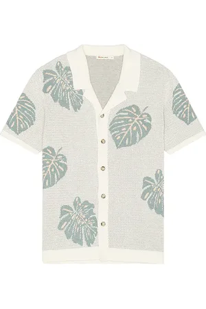 Marine Camisa de resort tipo suéter asher en color ivory talla L en - Ivory. Talla L (también en M, S, XL/1X).
