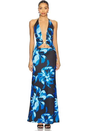 Runaway The Label Maxivestido halston en color azul, negro talla L en - Blue,Black. Talla L (también en M, S, XL, XS).