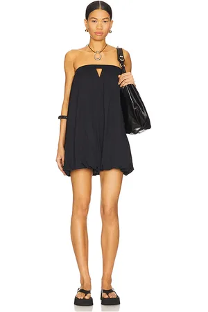 Susana Monaco Gathered bubble romper en color talla L en - Black. Talla L (también en M, S, XS).