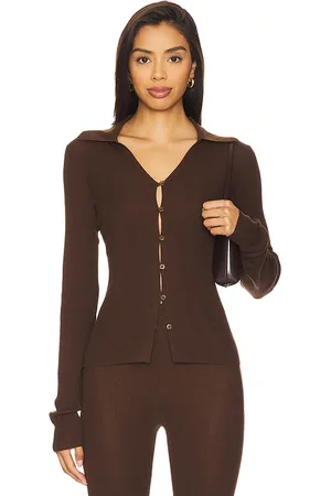 EAVES Cárdigan bailee en color chocolate talla L en - Chocolate. Talla L (también en M, S, XL, XS, XXS).