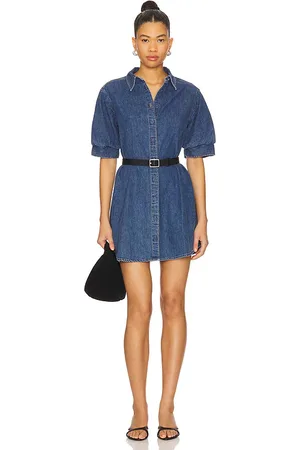 Frame Vestido denim play en color azul talla L en - Blue. Talla L (también en M, S, XL, XS).