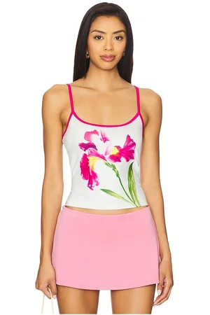 Runaway The Label Camiseta tirantes paradise en color white,fuchsia talla L en - White,Fuchsia. Talla L (también en M