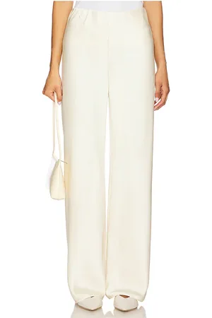 Vince Pantalón de caída fluida con corte al bies en color crema talla L en - Cream. Talla L (también en M, S, XL, XS).