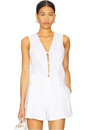 Steve Madden Top sin mangas aliza en color talla L en - White. Talla L (también en M, S, XL, XS).