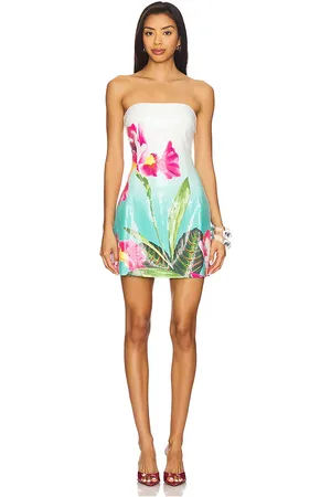 Runaway The Label Minivestido ibiza en color teal,ivory talla L en - Teal,Ivory. Talla L (también en M, S, XL, XS).