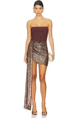 Nookie Minivestido monet en color cobre metálico talla M en - Metallic Copper. Talla M (también en S, XL).