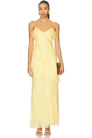 AMUR Vestido largo sophia en color amarillo talla 0 en - Yellow. Talla 0 (también en 10, 12, 2, 4, 6, 8).