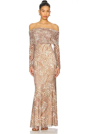 AFRM Vestido thelma en color marrón talla L en - Brown. Talla L (también en M, S, XL, XS, XXL, XXS).