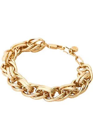 Ettika Brazalete de cadena luminous en color oro metálico talla all en - Metallic Gold. Talla all.