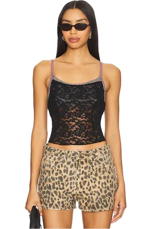 Free People Camisola encaje all day en color negro talla L en - Black. Talla L (también en M, S, XL, XS).