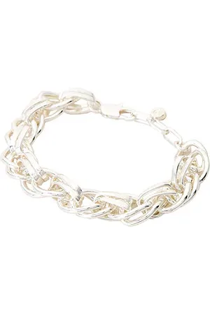 Ettika Brazalete de cadena luminous en color metálico talla all en - Metallic Silver. Talla all.