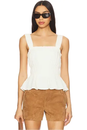 Steve Madden Top sin mangas gabrielle en color crema talla L en - Cream. Talla L (también en M, S, XS).