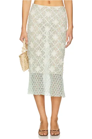 SIEDRES Falda lunies en color hierbabuena talla 40 en - Mint. Talla 40 (también en 42).