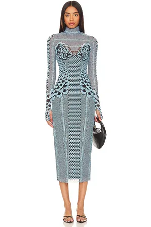 AFRM Vestido shailene en color azul cerceta talla 1X en - Teal. Talla 1X (también en 2X, L, M, S, XL, XS, XXS).