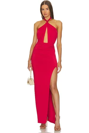 Michael Costello Vestido largo morgan en color talla S en - Red. Talla S (también en XL).