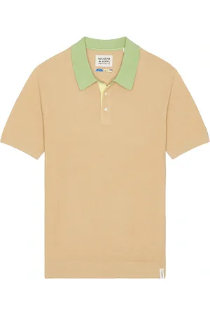 Scotch&Soda Structured polo en color marrón talla L en - Brown. Talla L (también en M, S, XL/1X).