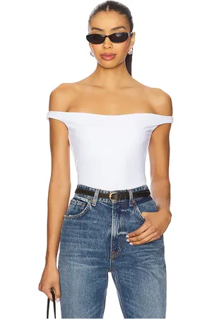 Susana Monaco Top con hombros descubiertos top en color blanco talla L en - White. Talla L (también en M, S, XL, XS).