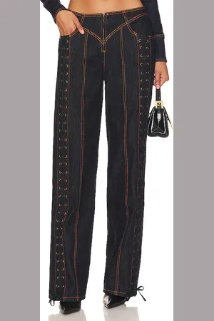 Lioness Daydream tie up jeans en color denim-dark talla L en - Denim-Dark. Talla L (también en M, S, XS).