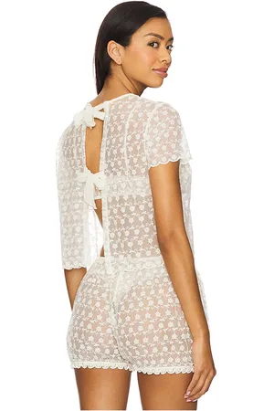 Only Hearts Camiseta little flower coquette en color ivory talla L en - Ivory. Talla L (también en M, S, XS).