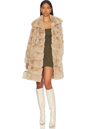 Adrienne Landau Chaqueta faux fur en color beige talla S en - Beige. Talla S (también en M).