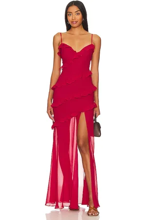 Lovers And Friends Vestido largo karlie en color talla M en - Red. Talla M (también en XS).