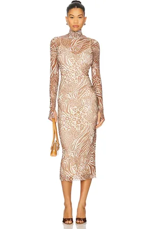 AFRM Vestido shailene en color marrón talla 1X en - Brown. Talla 1X (también en 2X, L, M, S, XL, XS, XXL, XXS).