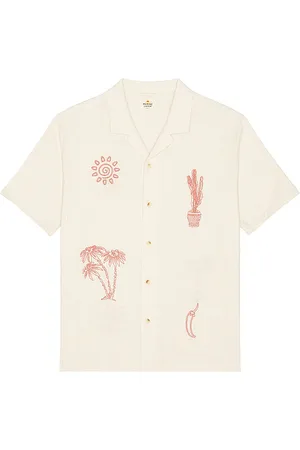 Marine Embroidered resort shirt en color beige talla L en - Beige. Talla L (también en M, S).
