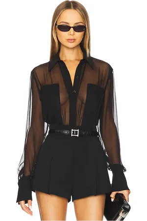 SANS FAFF Camisa seda flore en color talla L en - Black. Talla L (también en M, XS).