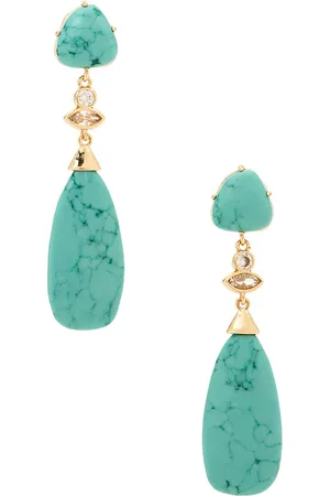 Ettika Pendientes largos en color azul cerceta talla all en - Teal. Talla all.