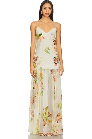 HEMANT AND NANDITA Maxivestido dress en color neutral talla M en - Neutral. Talla M (también en S, XS).