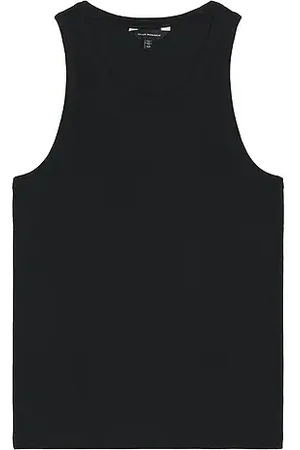 CLUB MONACO Top sin mangas ribbed en color negro talla L en - Black. Talla L (también en M, S, XL/1X).