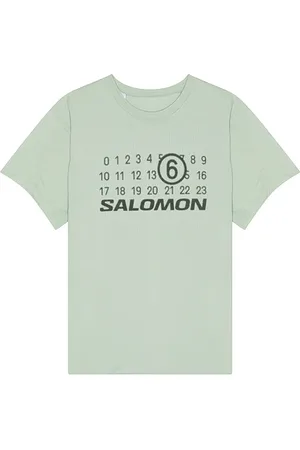 Maison Margiela Camiseta salmon logo en color verde salvia talla L en - Sage. Talla L (también en S).