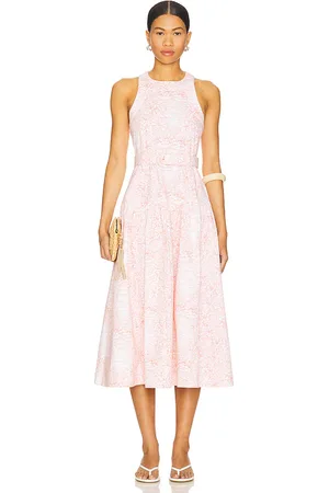 Cinq A Sept Vestido midi zoey en color coral talla 10 en - Coral. Talla 10 (también en 2, 4, 6).