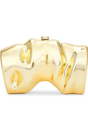 Cult Gaia Estuche scrunch en color oro metálico talla all en - Metallic Gold. Talla all.