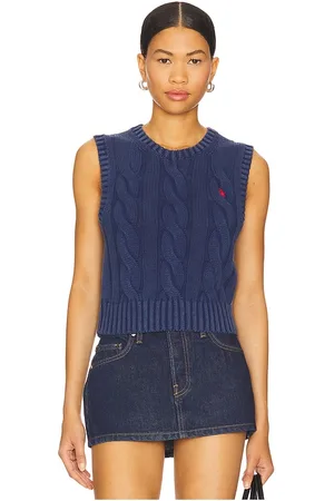 Ralph Lauren Chaleco de punto cotton sleveless en color azul marino talla L en - Navy. Talla L (también en M, S