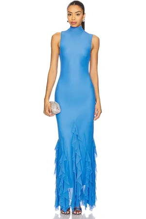 Especia Vestido largo aneta en color talla L en - Blue. Talla L (también en M, S).