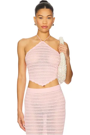 AFRM Estelle top en color rosado talla L en - Pink. Talla L (también en M, S, XL, XS, XXL, XXS).
