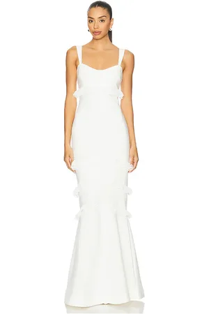 LIKELY Vestido largo solana en color talla 0 en - White. Talla 0 (también en 00, 10, 12, 2, 4, 6, 8).