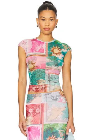 AFRM Nina top en color pink,teal talla 1X en - Pink,Teal. Talla 1X (también en 3X, L, M, S, XL, XS, XXL, XXS).