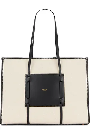 DeMellier Bolso tote the large capri en color negro, blanco talla all en - Black,White. Talla all.