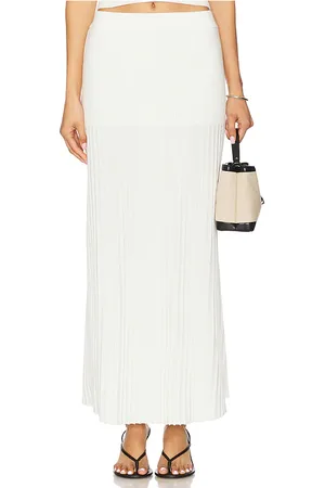 4th & Reckless Falda punto ivey en color talla L en - White. Talla L (también en M, S, XL, XS).