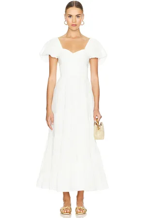 Free People Vestido sundrenched en color blanco talla L en - White. Talla L (también en M).