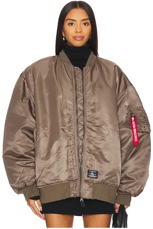 Alpha Industries Chaqueta de vuelo oversize. ma-1 en color marrón talla L en - Brown. Talla L (también en M).