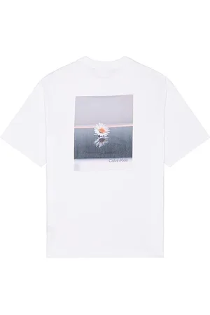 Calvin Klein Camiseta flower en color blanco talla L en - White. Talla L (también en M, S, XL/1X).