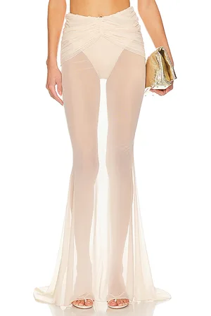Shani Falda maxi en color bronce talla M en - Tan. Talla M (también en XS).