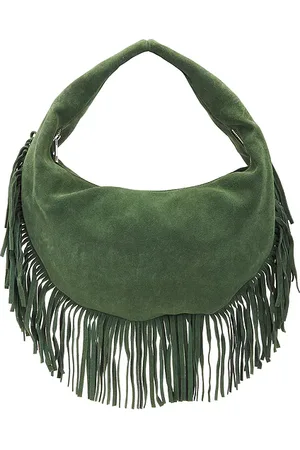 Understated Leather Bolso hobo fringed en color verde talla all en - Green. Talla all.