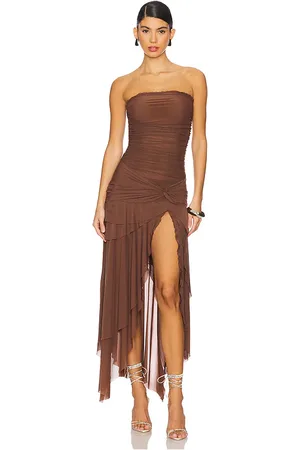 DANIELLE GUIZIO Vestido sin tirantes en color talla S en - Brown. Talla S (también en XS).