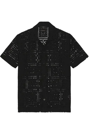 Vince Camisa abotonada knit crochet en color talla L en - Black. Talla L (también en M, S, XL/1X).
