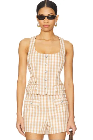 Cinq A Sept Top sin mangas lovina en color bronce talla L en - Tan. Talla L (también en M, S, XS).