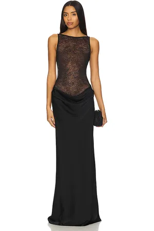 NBD Vestido largo betty en color talla L en - Black. Talla L (también en M).